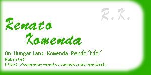 renato komenda business card